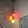 coole 70ties Lampen im Hotelzimmer
